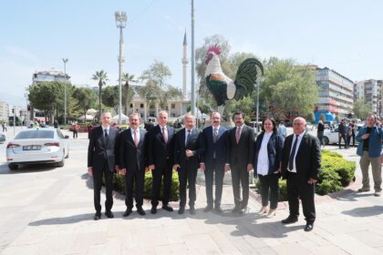 Ticaret Bakani Mustan Baskan Zolana ziyaret 7 - Ticaret Bakanı'nın Denizli Horozu Hatırası